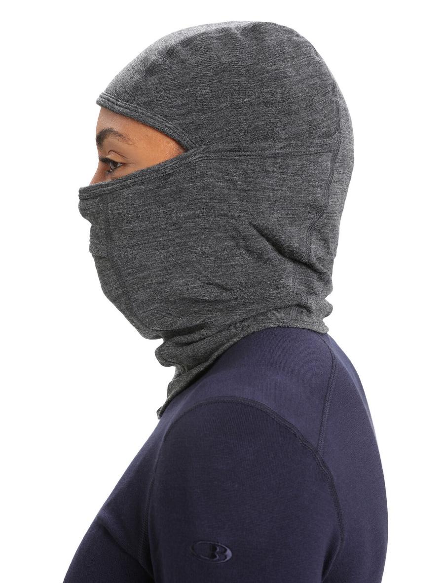 Men's Icebreaker Unisex Merino Apex Balaclava Headband Jet Heather | CA 1866JPQJ